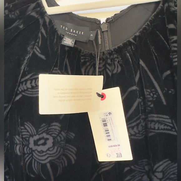 NWT Ted Baker Tilliiy Belted Velvet Dress | Size 2 - Picture 4 of 7